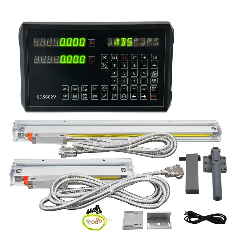 Dro 2 Axis 3 Axis Digital Readout with 0.005mm Linear Glass Scale Optical Grating Ruler for Lathe Milling Machine