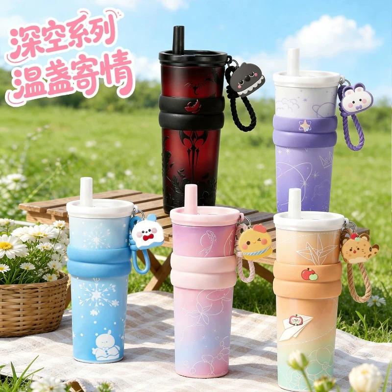 

2026 New Love And Deepspace Water Cup Sylus Caleb Xavier Rafayel Zayne Themed Insulated Cup 710ml Stylish Game Merch Thermal Cup
