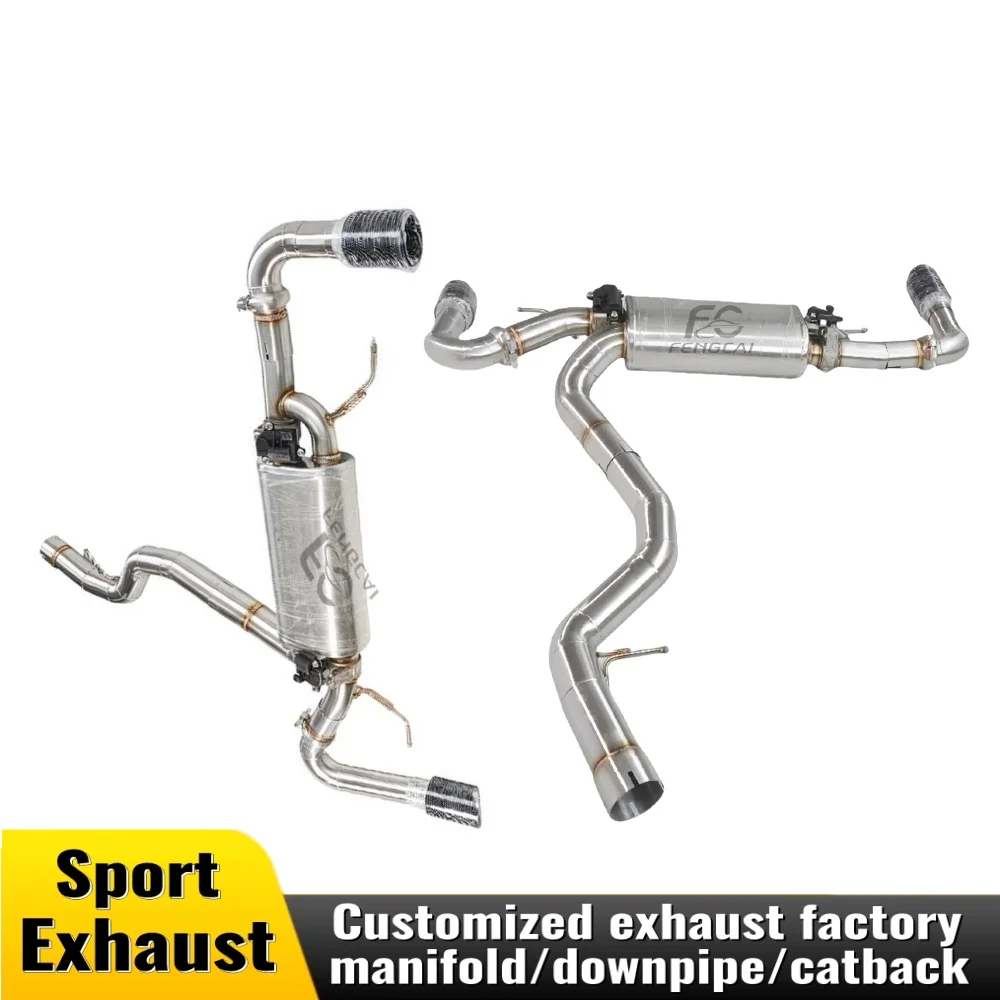 

High-performance tail exhaust for BMW 330i G20 B48 2.0T 2020-2024 stainless steel muffler sports car valve exhaust modification