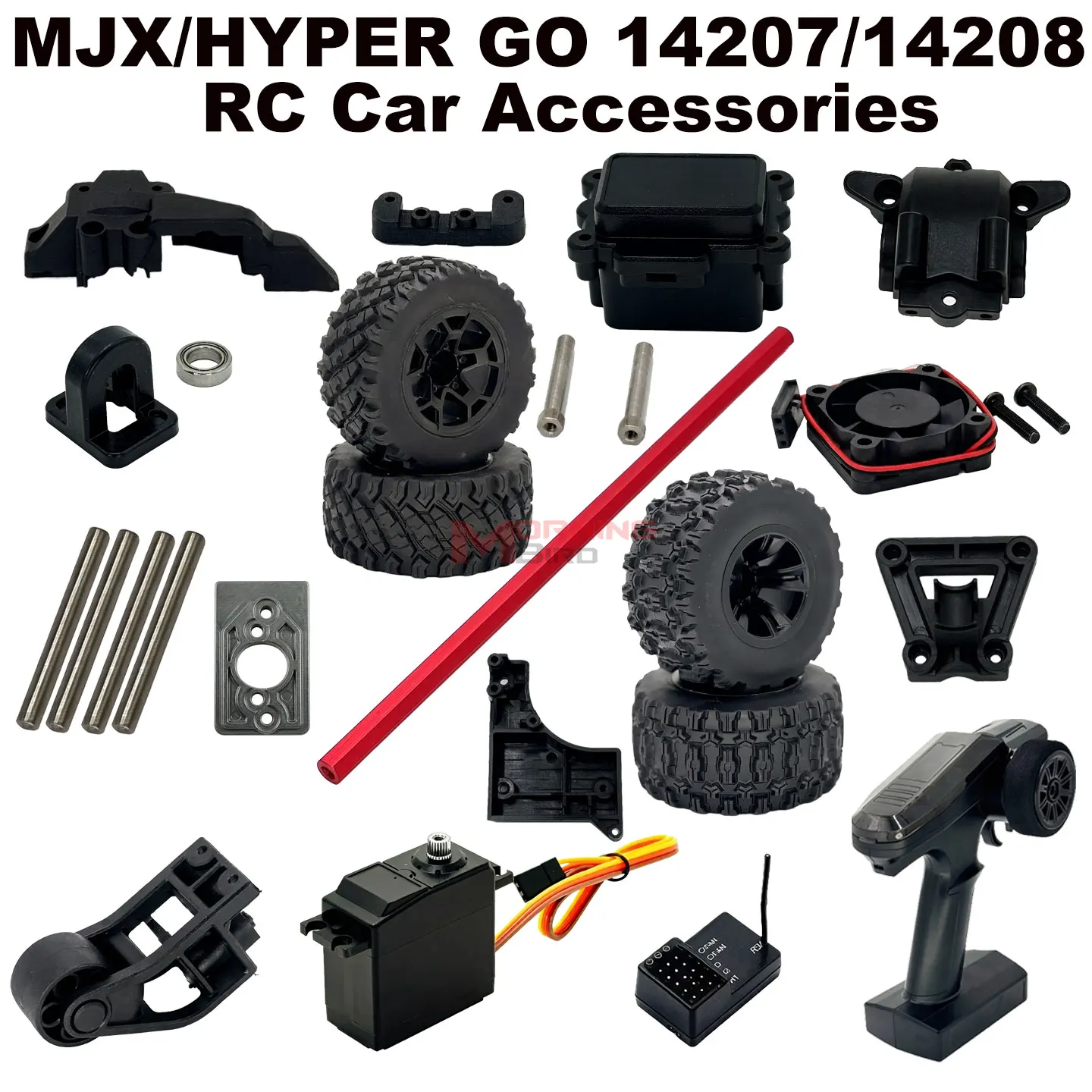 Original MJX 14207 14208 Hyper Go 1/14 4WD RC Truck Replacement Parts  Spare Accessories  Tire Servo Remote