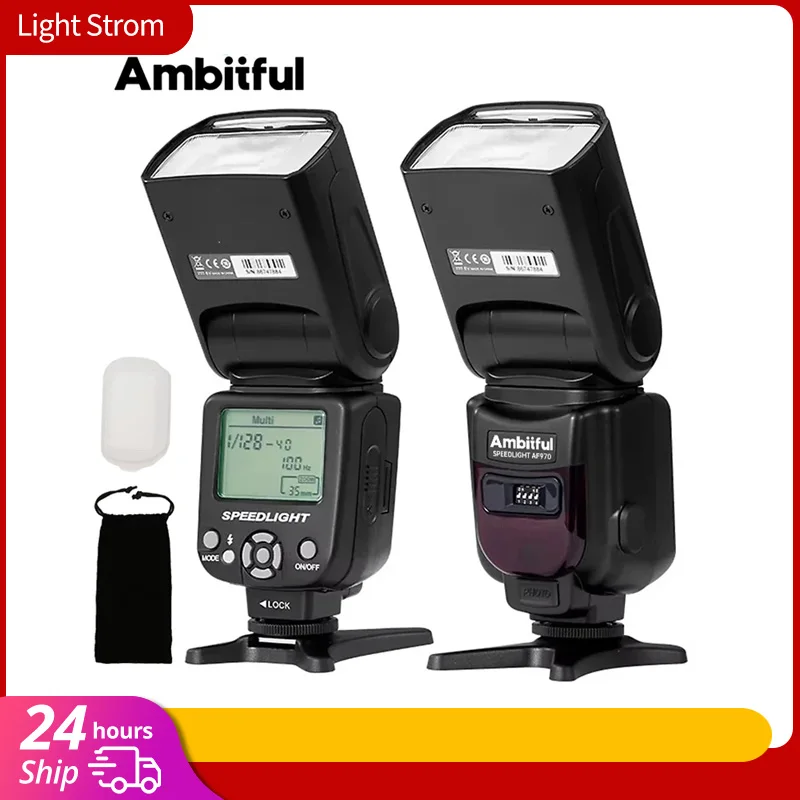 Ambitful AF970 Flash Light Speedlight Speedlite Universal for Fujifilm Olympus Nikon Canon 650D 550D 450D 60D 7D 5D Camera