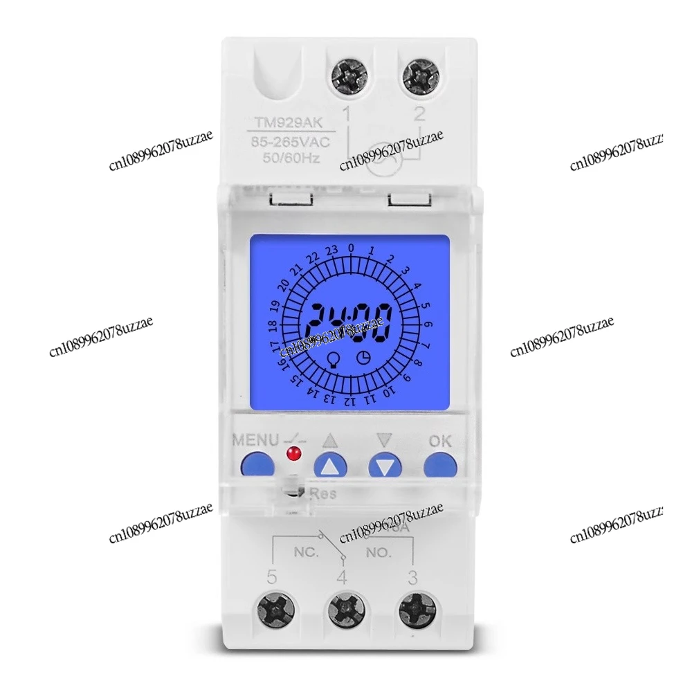 

Replaceable Battery 24-Hour Intelligent Analog Timer Switch Backlight 85-265V 16A