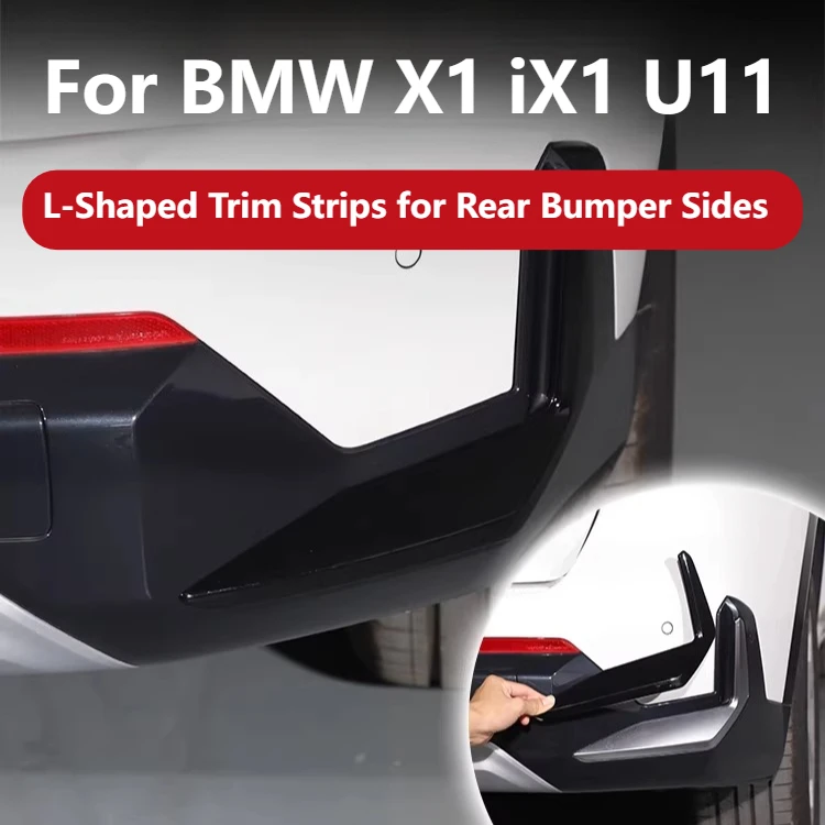 

For BMW X1 iX1 U11 2023-2026 Rear Bumper Lip Air Knife Trim Black Warrior Styling Kit