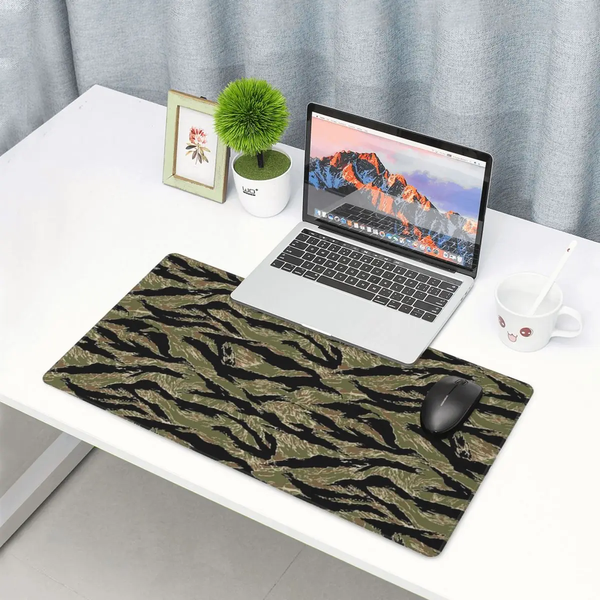 

Large Mouse Pad Tiger Stripe Camouflage Military Camo Gamer PC Laptop Mats KeyboardComputer Gaming Office Accessories Desk Mat