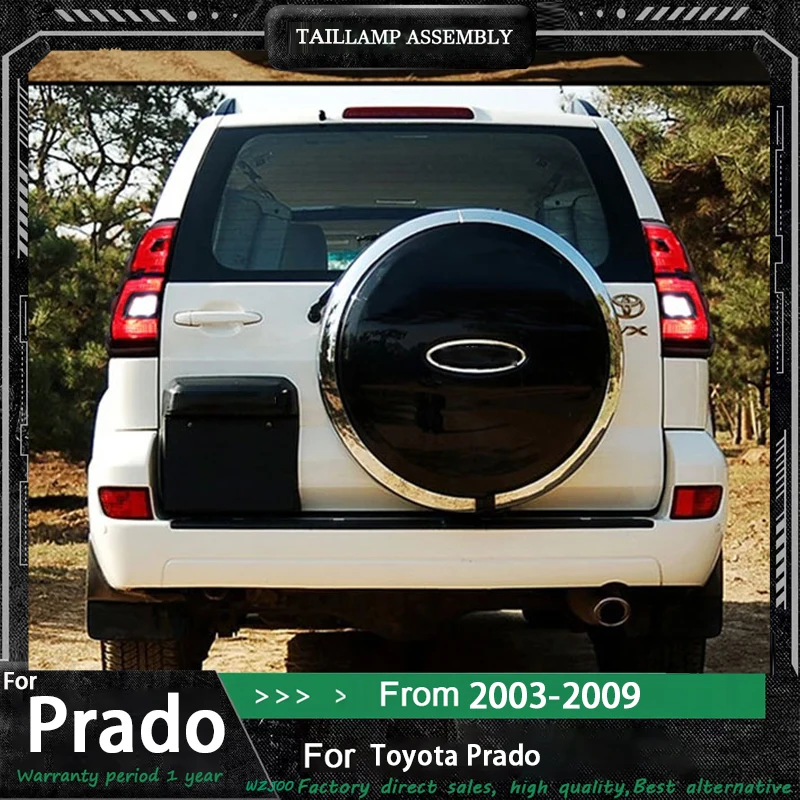 

LED Taillight for Toyota Prado 120 FJ120 LC120 2003-2009 Dynamic Turn Signal Tail Light Stop Parking Rear Brake Light Taillamp