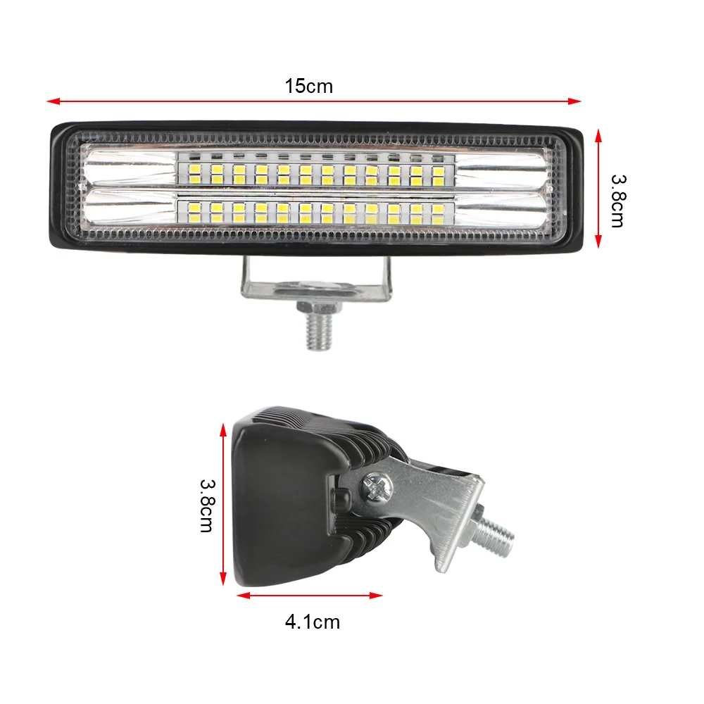 Nowe 28LEDs 72W Work Light Bar 12V 24V Flood Lamp Driving Fog Offroad LED Work Car Light For Ford Toyota SUV 4WD Led Beams