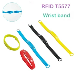5/10PCS T5577 Rewritable Wristband 125Khz Clone Badge EM4305 Copy Token RFID Changeable Key Bracelet Proximity Card