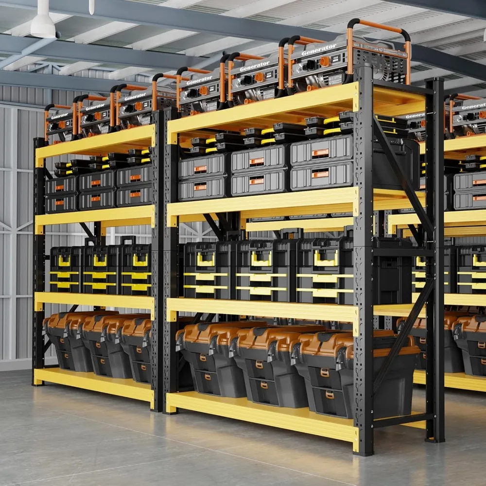 

4800LBS Heavy Duty Shelving Units, 4 Tier Adjustable Metal Utility Shelf, 78.7"H Garage Storage Shelves Organization Customized