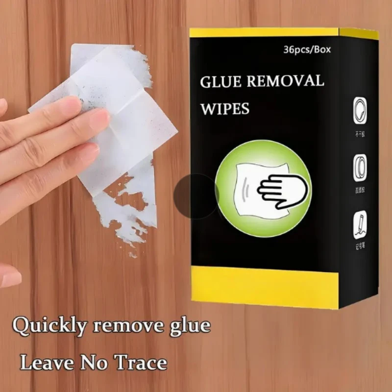 Adhesive Remover Wet Wipes for Floor, Glass, Ceramic, Plastic, Metal Cleaner: Glue, Double-Sided Tape, Marker, Label Glue, Spong