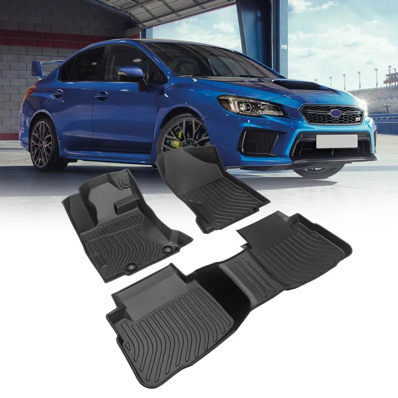 

US Car Floor Mats for 2020-2023 Subaru Legacy Black All-Weather TPE Rubber Liner