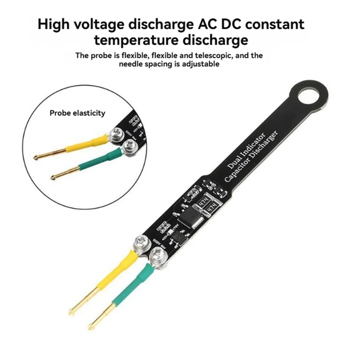 ABNJ Capacitor Discharge Pen Switch Power Supply Repair Discharge Maintenance Tool with Dual LED