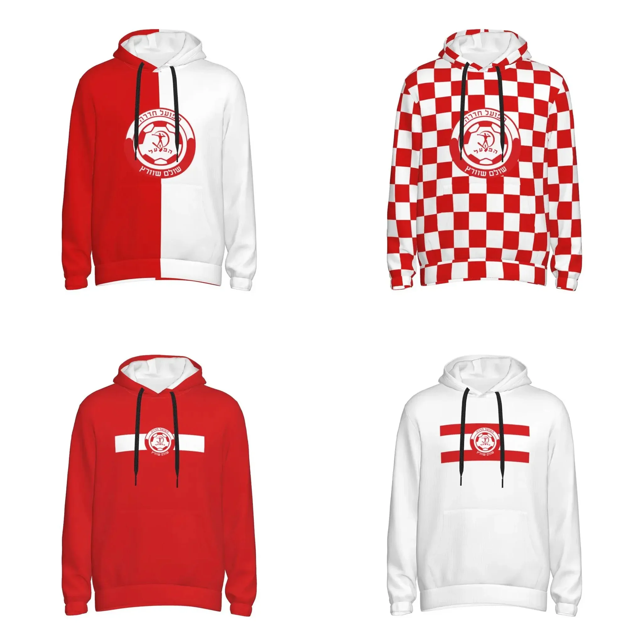 

Hapoel Hadera Men's Pullover Hoodie Casual Hooded Sweatshirt Best Hoodies Sportswear Tracksuit with Pocket