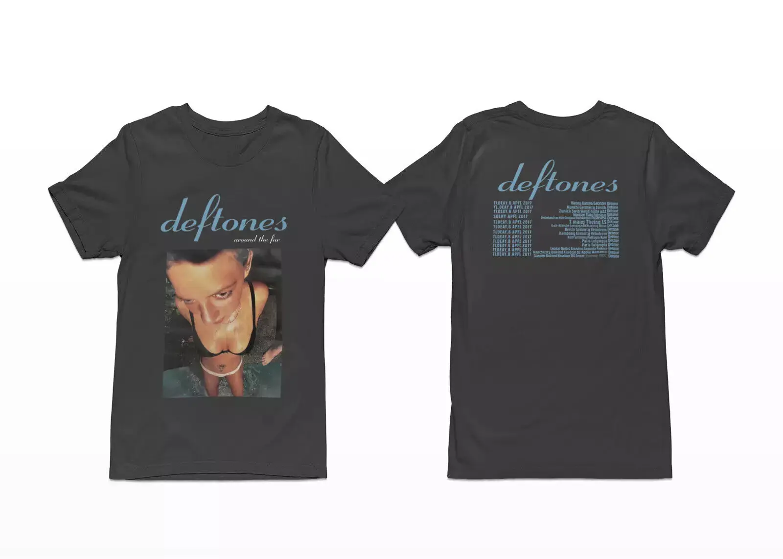 Deftones Rock Band 2017 Tour Merch, 2 Sided, Vintage Graphic T-Shirt