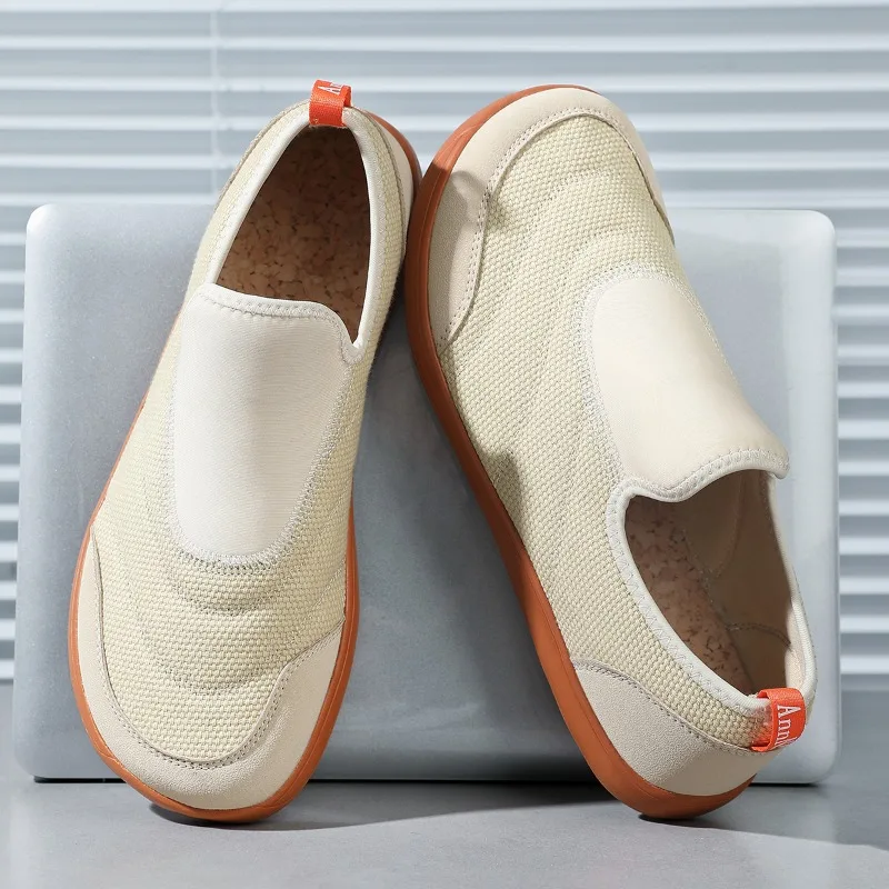 New Men's Barefoot Shoes Wide Toe Box Minimalist Anti Slip Walking Shoes Lightweight Breathable Running Sneakers Tênis Masculino