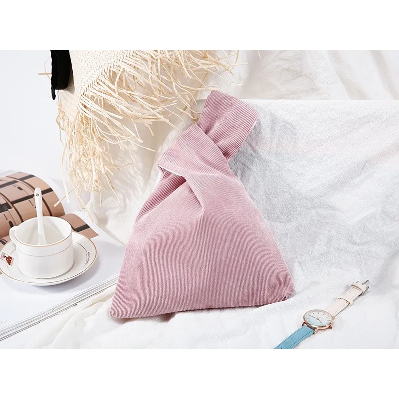

Retro Instagram Wind Light Core Velvet Knot Wrist Bag Portable Handbag Essential for Travel, Commuting Going Out on The Street