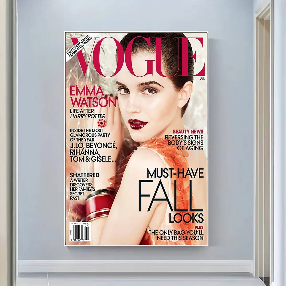 ملصق حائط من القماش الحريري إيما واتسون هدية تزيين المنزل الفنية #1