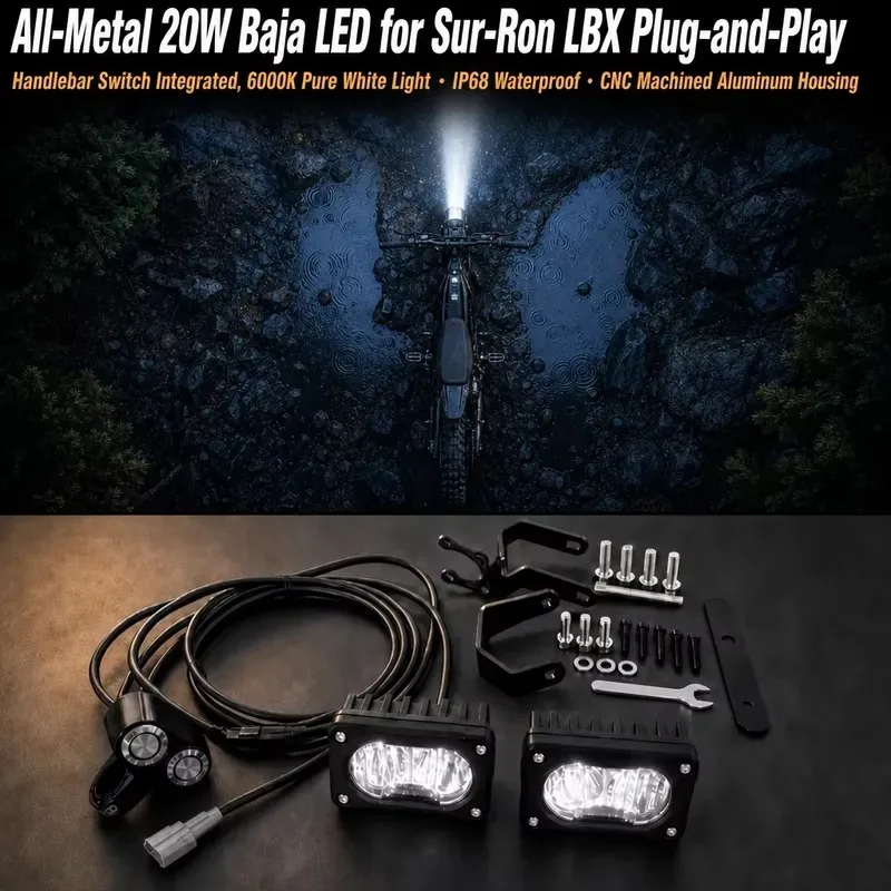 STLLF Trontech LBX Wheelie Light Street Kit - All Metal 20W LED Front Rear for Light Bee X Talaria MX Off Road Ebike