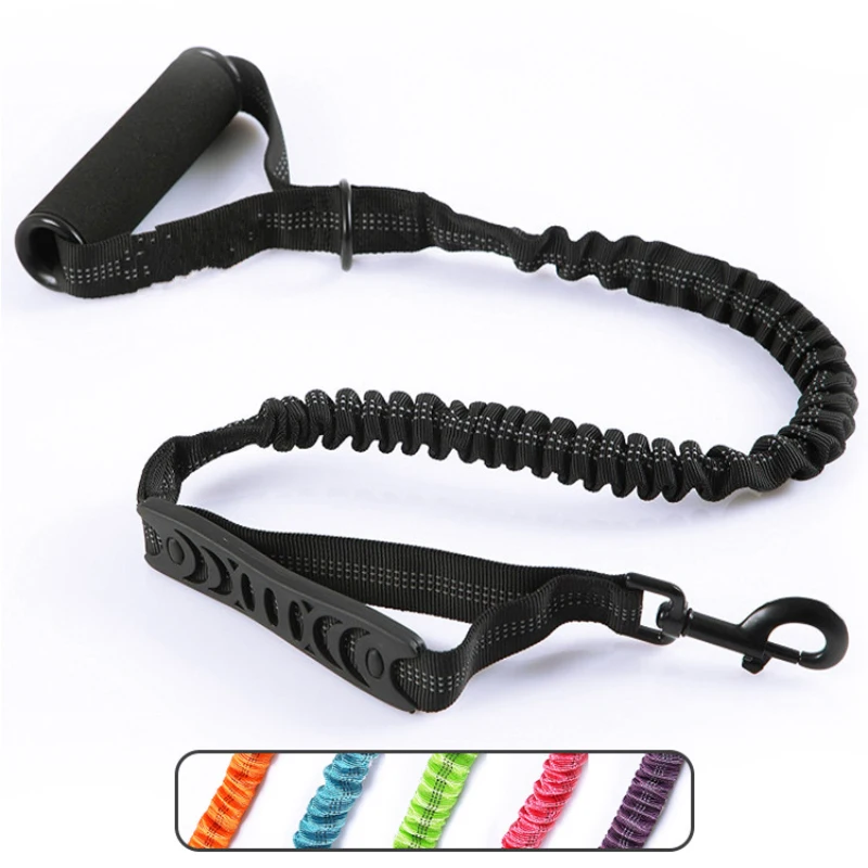 Anti-Pull Elastic Dog Leash Reflective Walking Pet Leash Heavy Duty Shock Absorbing Dog Rope Durable Training Lead for All Breed