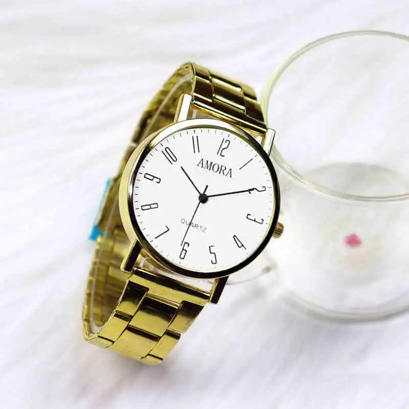 Reloj de hombre informal con esfera redonda, relojes de cuarzo de acero inoxidable para hombre, relojes de pulsera de negocios, reloj Erkek Kol Saati, reloj Masculino