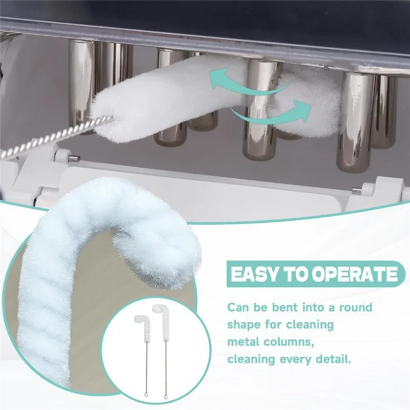 

AT02-12Pcs Набор щеток для чистки льдогенератора Набор инструментов для чистки льдогенератора для плотных помещений