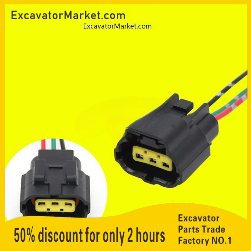 

Excavator For Kobelco SK200 210 250 350-8 High voltage sensor plug to plug harness socket high quality accessories