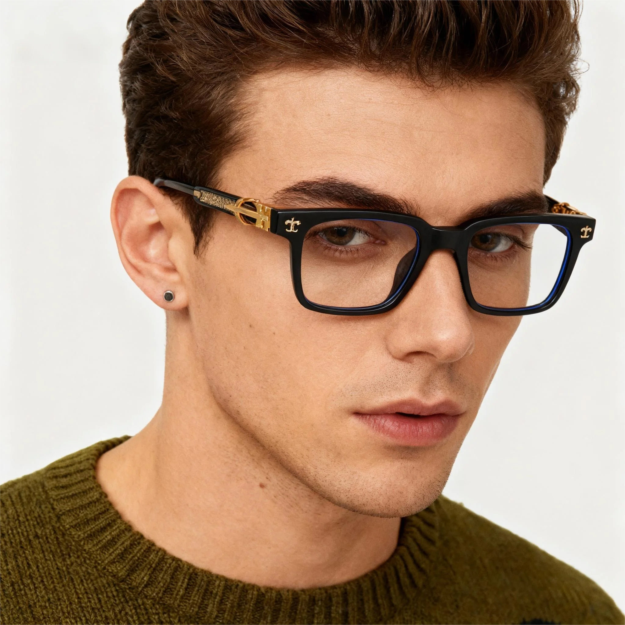 موضة TR90 النظارات البصرية الرجال عالية الجودة إطار مربع الرجال النظارات المضادة للضوء الأزرق المرأة وصفة طبية النظارات الإناث