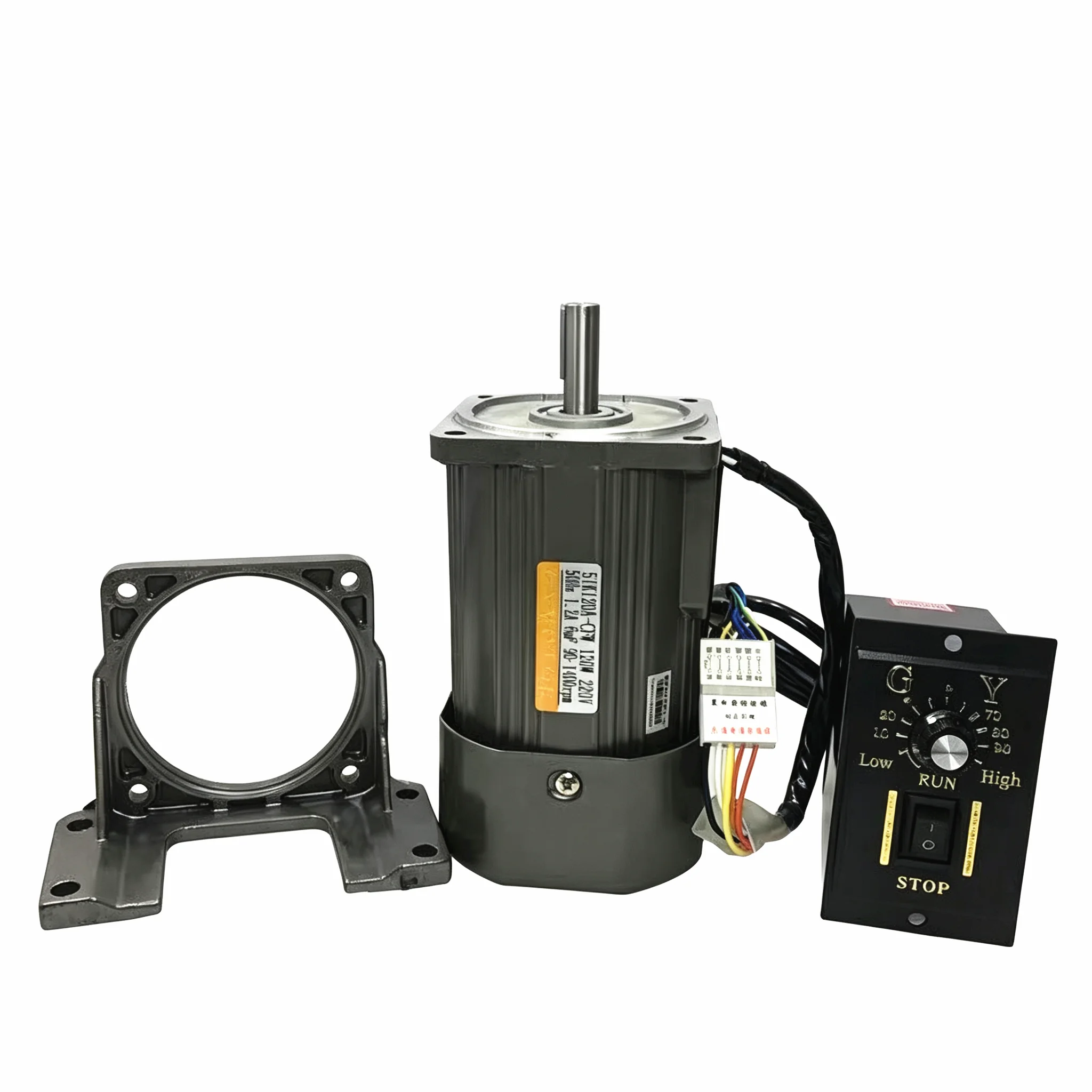 AC 110V 220V 380V 120W Shaft 12mm 1400rpm High Speed Single/Three-Phase, Adjustable/Variable Speed, Constant/Fixed AC Motor