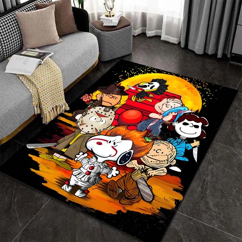 Snoopy Halloween Print tappeto tappeto per la casa soggiorno camera da letto divano zerbino Decor camera dei bambini tappetino antiscivolo regali di