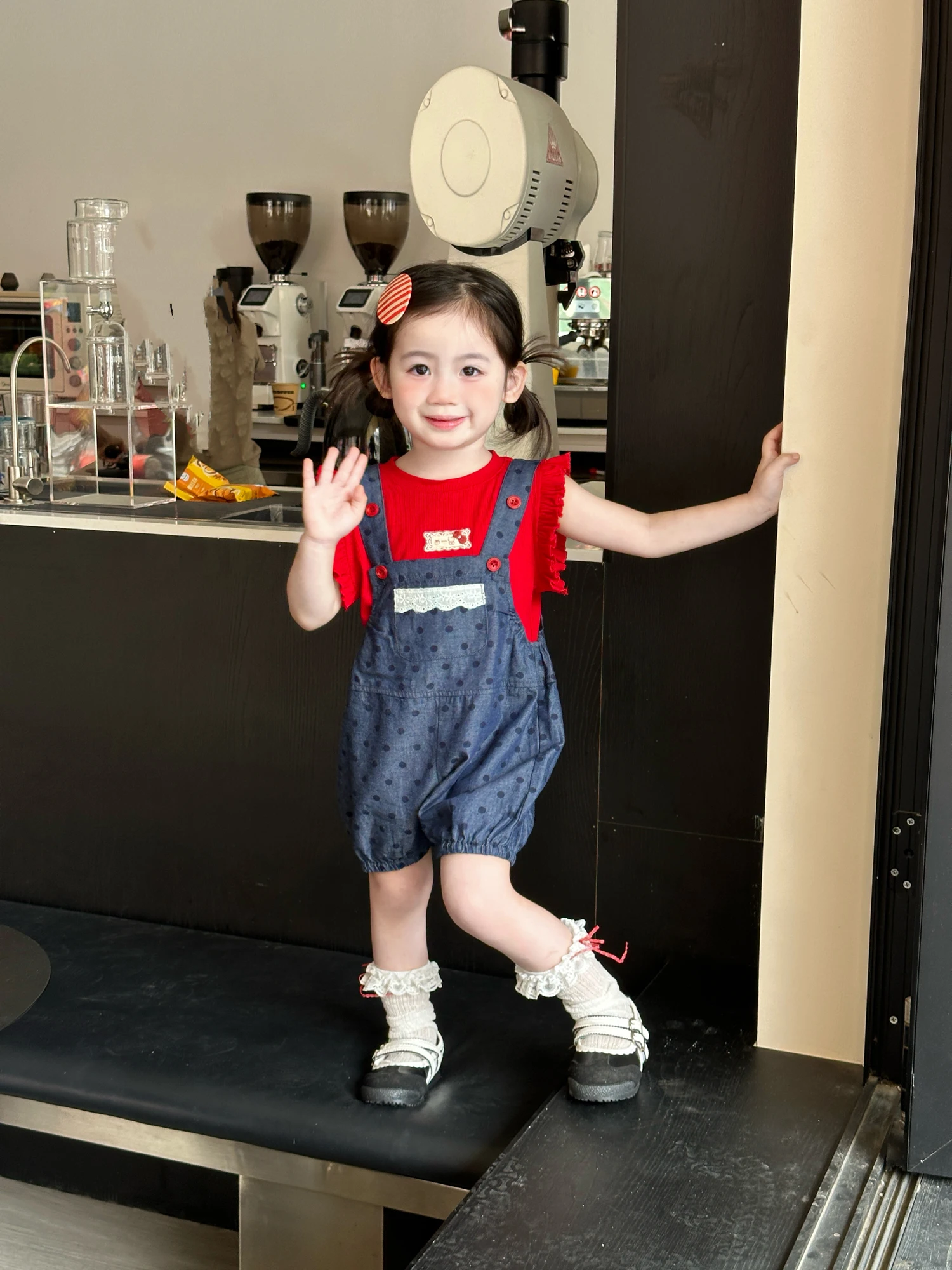 girls-plaid-romper-set-with-overalls-and-ruffle-top-summer-breathable-cotton-polyester-two-piece-outfit-korean-style-baby-clo