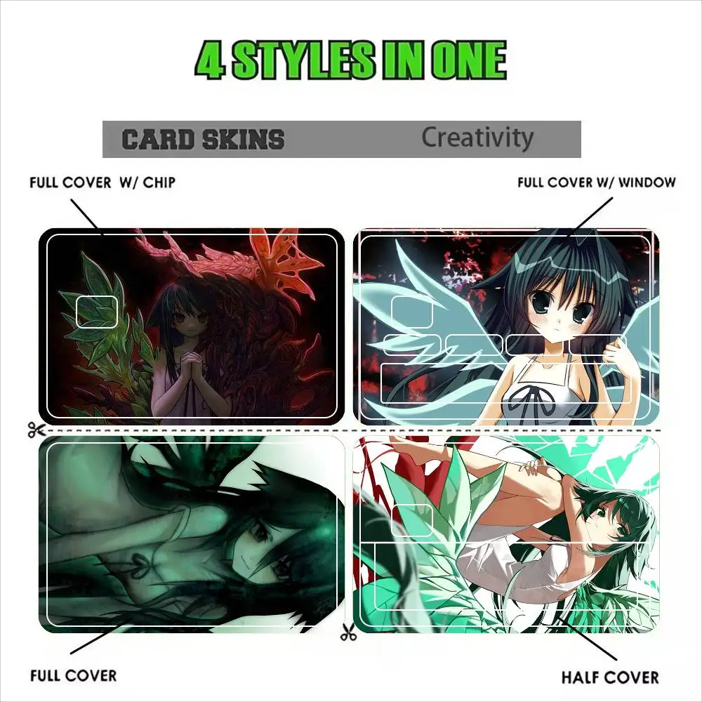 Anime Girl Saya no uta  Sticker Film Tape Skin for Credit Card Debit Card Cartoon Waterproof Stickers