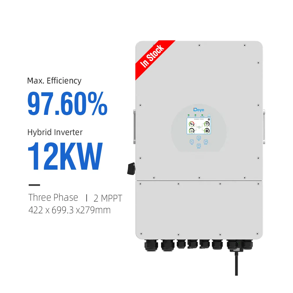 

Deye 12000w 12kw hybrid three phase 48v solar inverter in stock