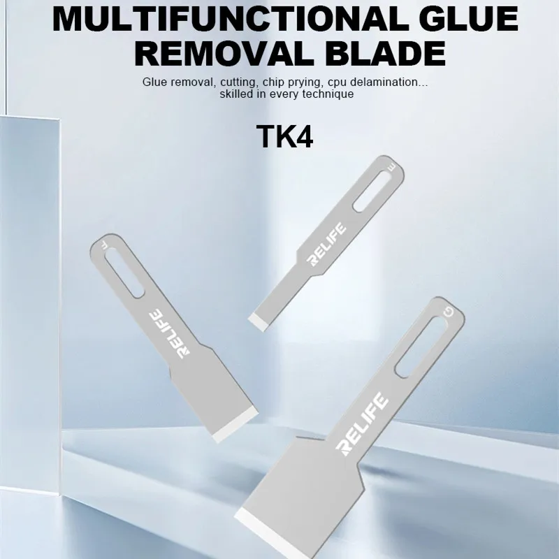 RELIFE TK4 Multifunctional Glue Removal Blade Cutting Chip Prying CPU Delamination Motherboard Blade Tool for Mobile Phone