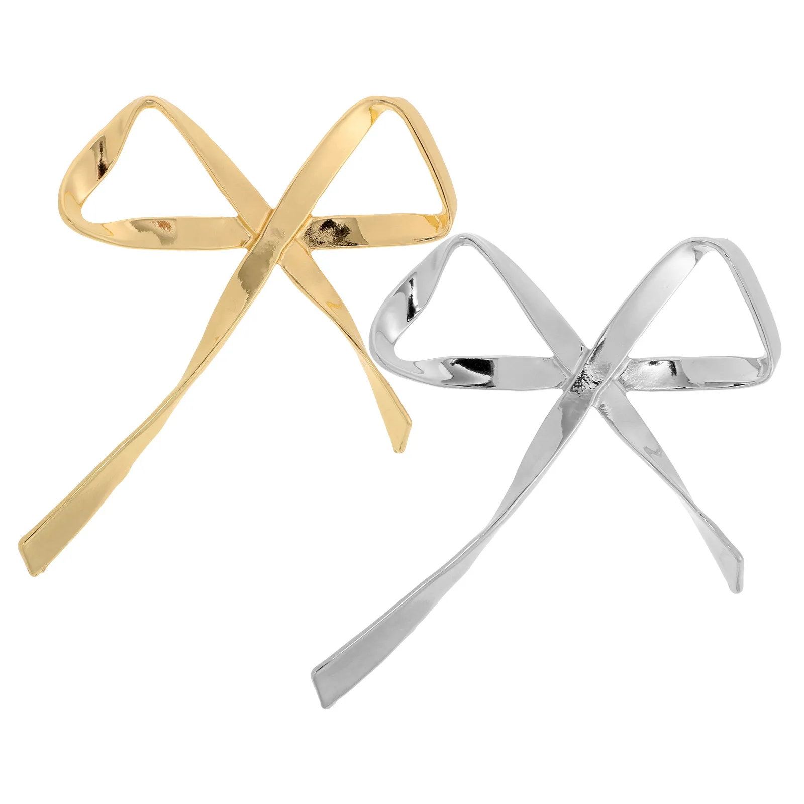 2 قطعة Bowknot بروش دبابيس كريستال حجر الراين خمر نمط فستان أنيق قميص طوق التلبيب دبوس حفل زفاف اكسسوارات الذهب