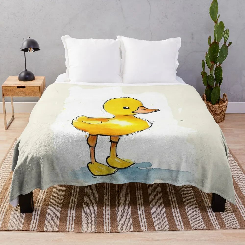 

Super cute yellow baby duck Throw Blanket Soft anime Blankets