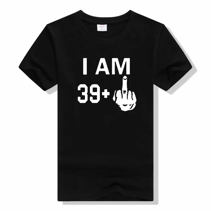 unisex T-Shirt I Am 39 Middle Finger 40th Cool Birthday Gifts Idea T Shirt for Man Husband Daddy Father's Day Present tee