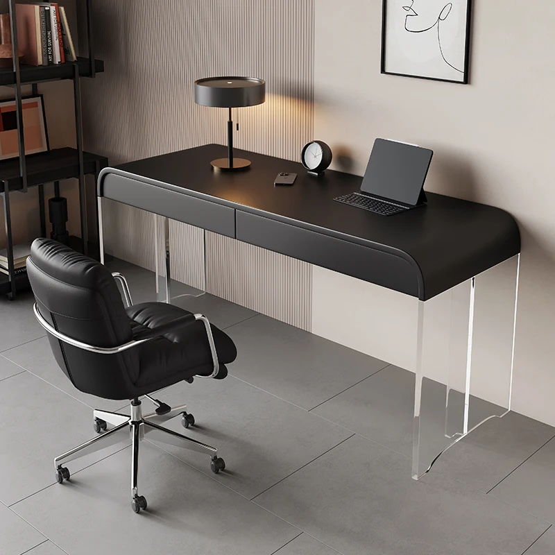Acrylic Suspended Desk Small Unit Home Bedroom Study Writing Desk Dresser Integrated Light Luxury Desk