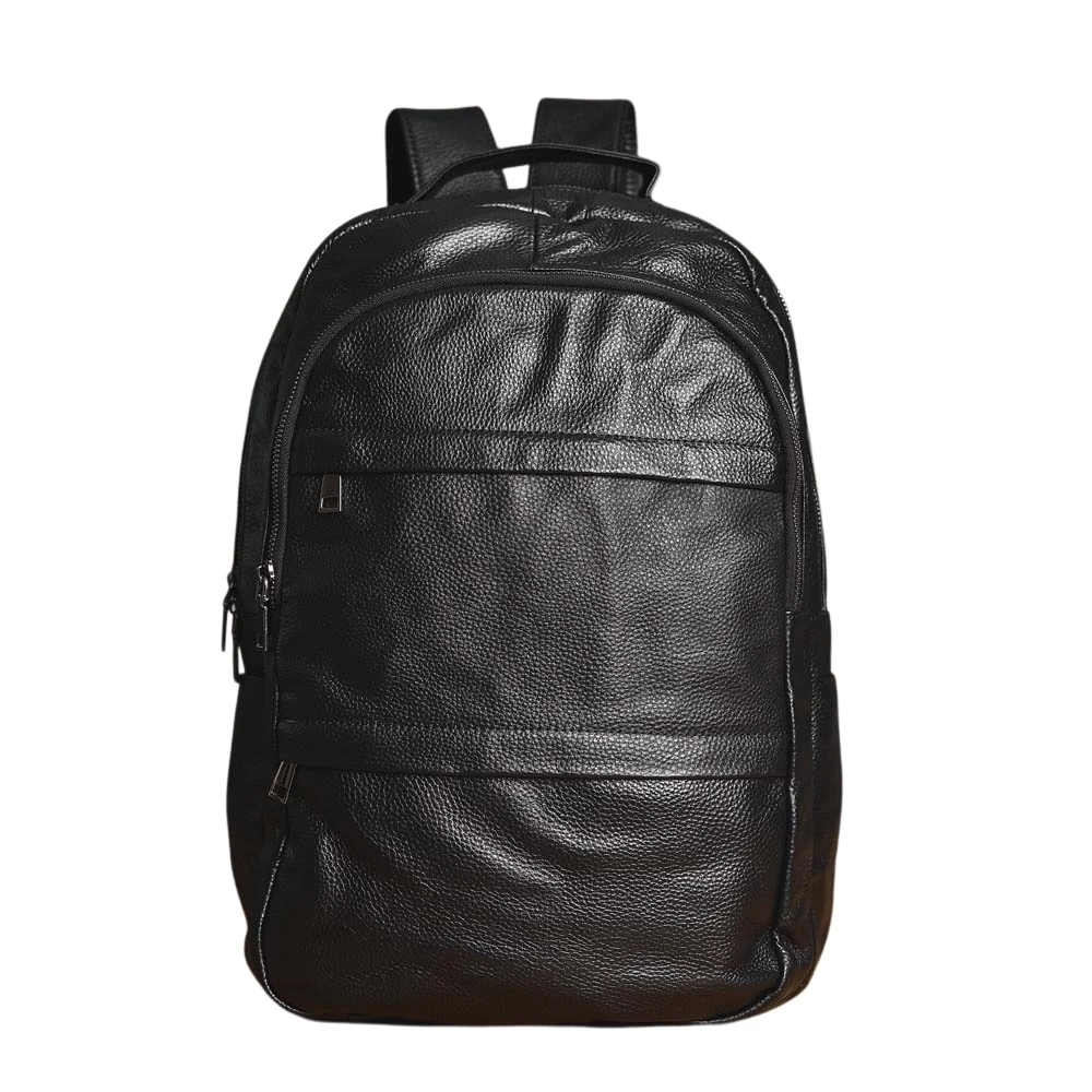 Phili-mochila de couro genuíno masculina, 16 polegadas, laptop, viagem, escola, moda, couro