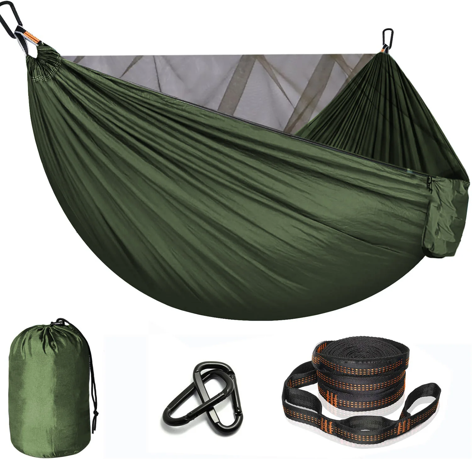 Camping mosquito net hammock and Ultralight Portable Hammock with Adjustable Ridgeline for Camping, Hiking, Backpacking