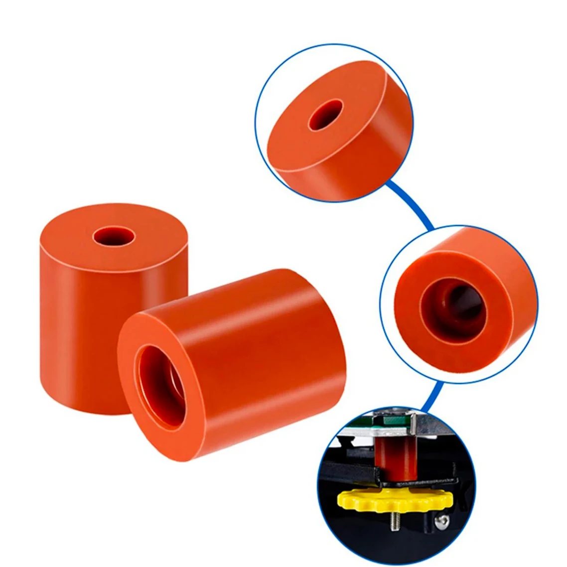 4PCS/set Hot Bed Leveling Column Silicone Solid Spacer Platform Leveler For CR-10/ CR10S CR-X Ende-3 3D Printer Parts