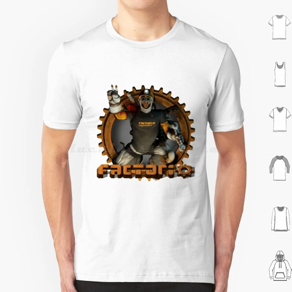 Factorio Fashion T Shirt Cotton Men Women DIY Print Factorio Engineer Satisfactory Game Ficsit Pioneer Factory Games Fix It