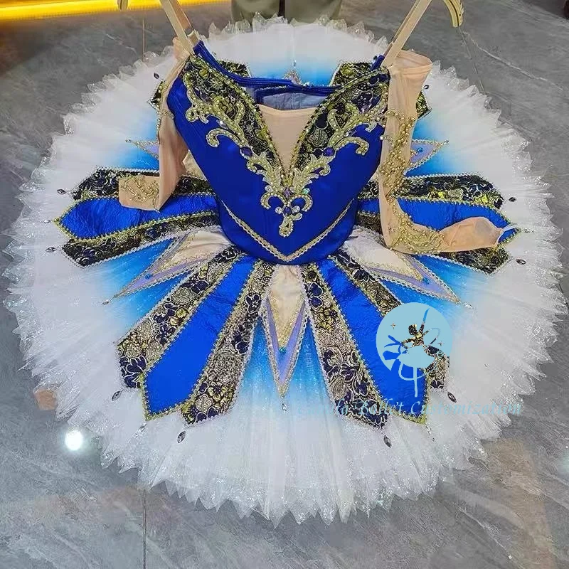 New high-end custom bluebird pirate pharaoh's daughter variation ballet performance competition TUTU skirt for adults and child
