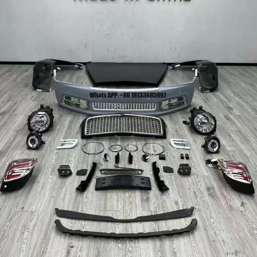 New Front and Rear Bumper Body Kits for 2011-2016 for Mulsanne (2024 Model) Screw-On Retrofit/Upgrade Kit