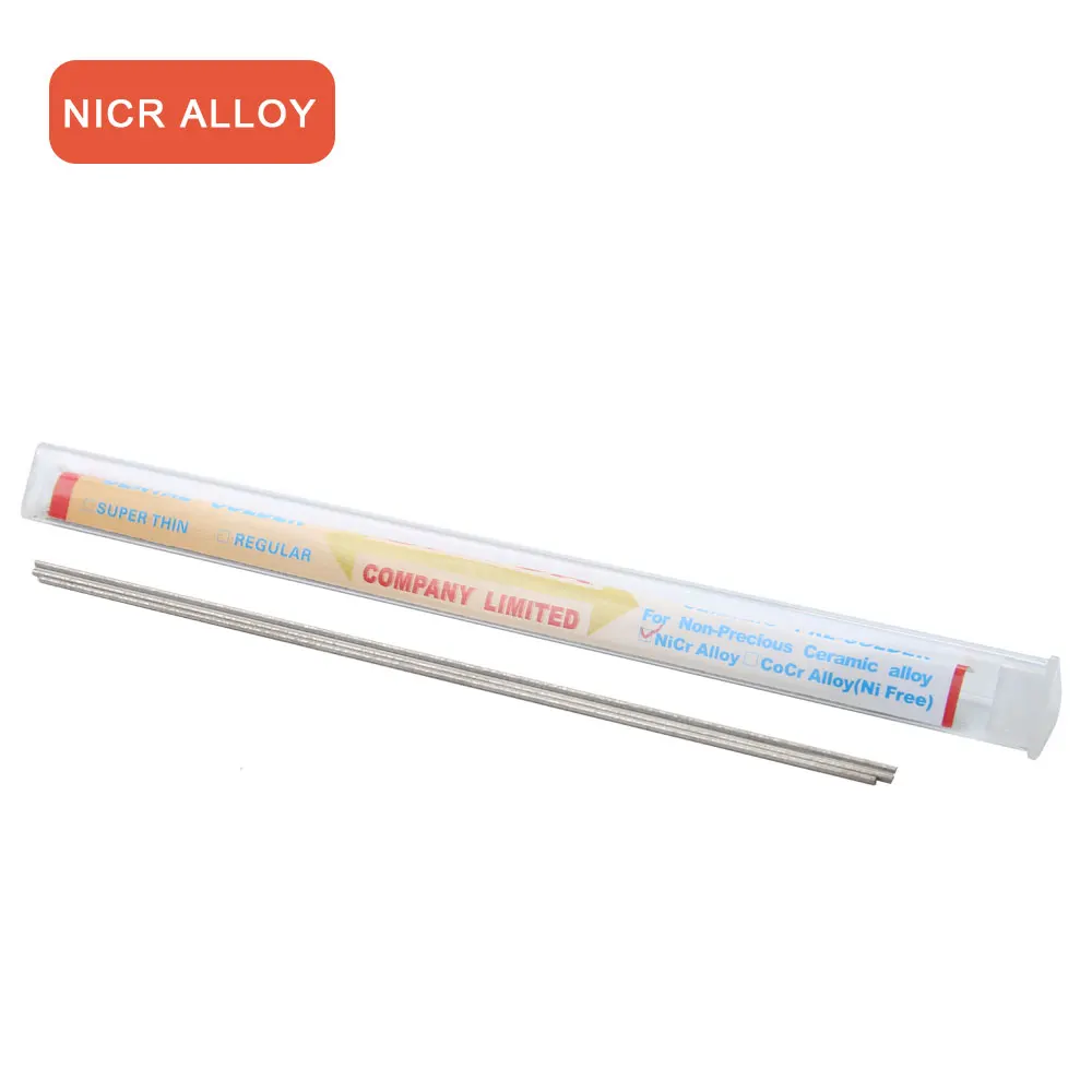 Tube de soudage à haute température, alliage NiCr/Cocr pour le soudage PFM, matériaux de produits de laboratoire dentaire, 1 tube, haute qualité, le plus récent