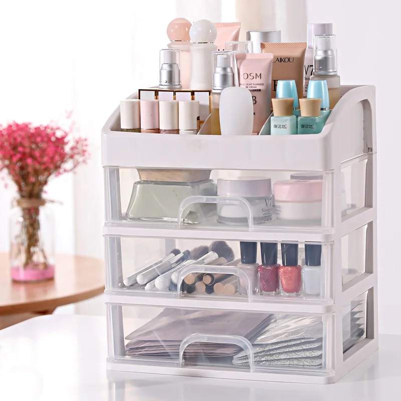 Desktop Makeup Organizer Clear Comestics Makeup Storage Comestics Make Up Storage Box Container