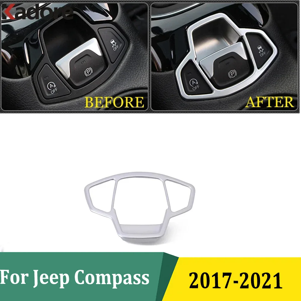 Für Jeep Compass 2017 2018 2019 2020 2021 Elektronische Handbremse Control Abdeckung Trim Hand Brems Panel Aufkleber Auto Zubehör