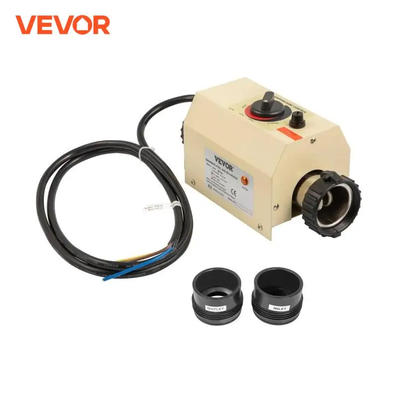 VEVOR 2KW 220V Swimming Pool Heater Hot Tub Electric Water Heater Thermostat For Swimming Pool Bathtub SPA Bath Pool Equipment