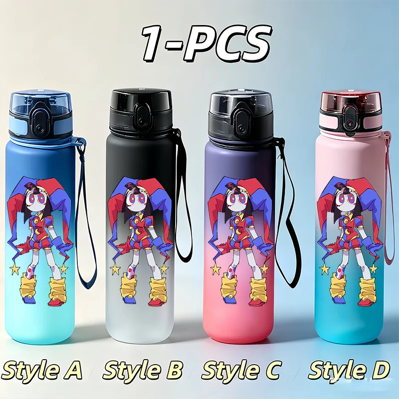The Amazing Digital Circus Cartoon 650ml Gradient Sports Water Bottle, Outdoor Portable Cup, Gifts for Vacations and Festivals - view 6
