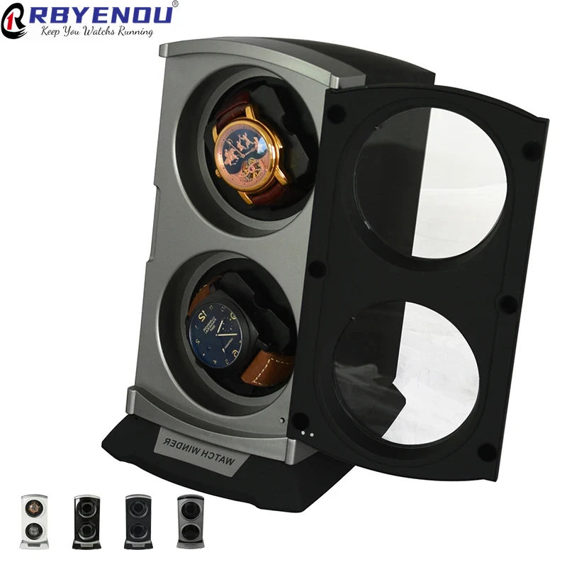 For MC Sports Car Style Watch Winder Two Slots Automatic Watch Storage Case Display Watches Dustproof Customizable Logo OEM