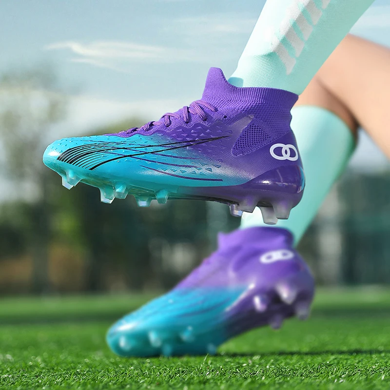 Hohe Qualität Mode Für Männer Fußball Turnschuhe Große Größe 46, Professionelle Fußball Stollen Männer Atmungsaktive Futsal Stiefel Mann botas futbol