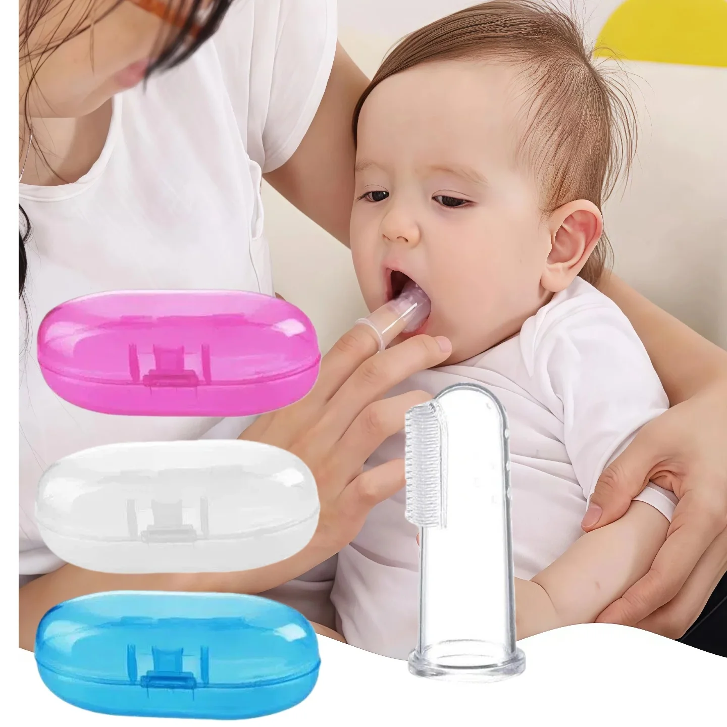 1/2/3pcs Soft Finger Toothbrush Baby Kid Oral Cleaning Teeth Care Hygiene Brush Infant Tooth Brush For Newborn Care